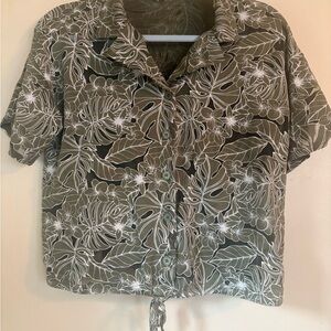 Floral Button-Up Women Top